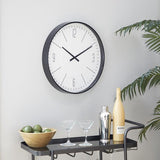 Luminoir - Schwarze Glas Wanduhr