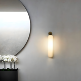 Gaia Moderne Wandlampe aus Glas und Metall, Warmweißes LED-Licht