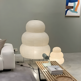 Jovis | Stehlampe Reispapier japanischer Stil warmes Licht Metallrahmen