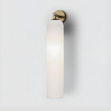 Gaia Moderne Wandlampe aus Glas und Metall, Warmweißes LED-Licht