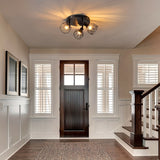 RusticGlow - Schwarze Deckenlampe