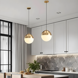 Astral Pendelleuchte Decke aus Glas, Gold Schwarz, Modernes Design