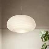 Deckenlampe aus Rippenglas
