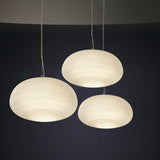 Deckenlampe aus Rippenglas