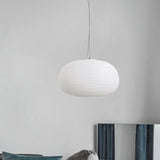 Deckenlampe aus Rippenglas