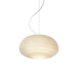 Deckenlampe aus Rippenglas