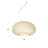 Deckenlampe aus Rippenglas