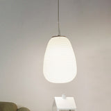 Deckenlampe aus Rippenglas