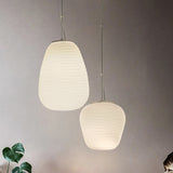 Deckenlampe aus Rippenglas