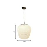 Deckenlampe aus Rippenglas