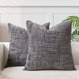 Bamura – Chenille Dekokissen mit Bambusstruktur in Einfarbigem Design