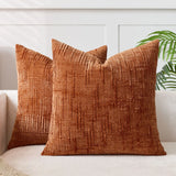 Bamura – Chenille Dekokissen mit Bambusstruktur in Einfarbigem Design