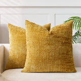 Bamura – Chenille Dekokissen mit Bambusstruktur in Einfarbigem Design