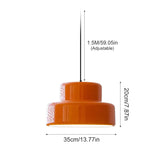 Bauhaus Living – Orangefarbene Pendelleuchte