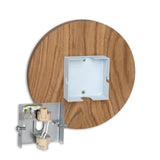 HoutGlow | Wandleuchte, Eiche LED, Rundes Design, Warmes Licht