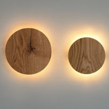 HoutGlow | Wandleuchte, Eiche LED, Rundes Design, Warmes Licht