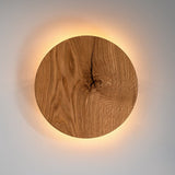 HoutGlow | Wandleuchte, Eiche LED, Rundes Design, Warmes Licht